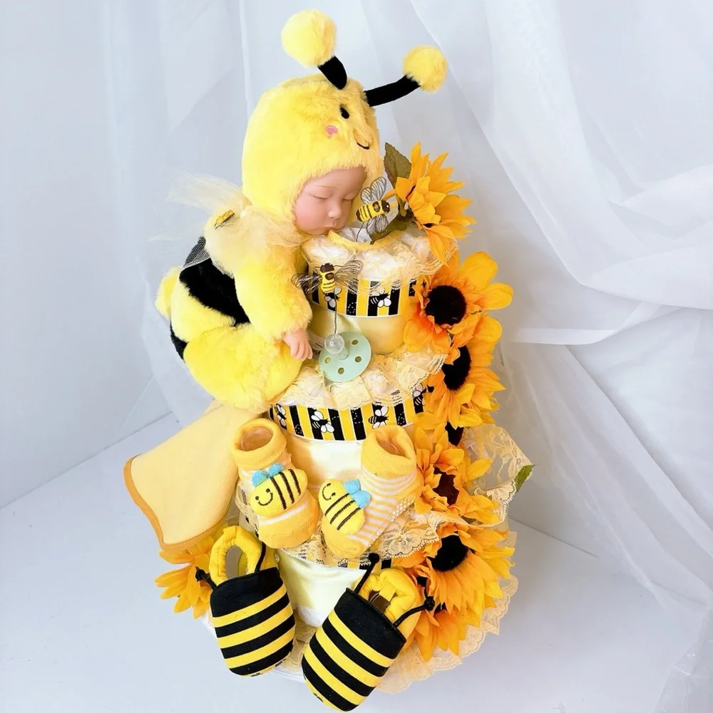 Bee Diaper Cake, Bumblebee Shower Gift